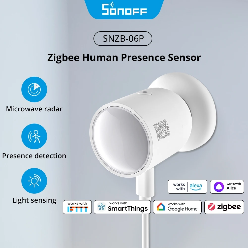 Bild von SONOFF Zigbee Human Presence Sensor 1–10 Stück 5,8 GHz Mikrowellenradar Smart Scene ZBBridge-P eWeLink Alice Alexa Google