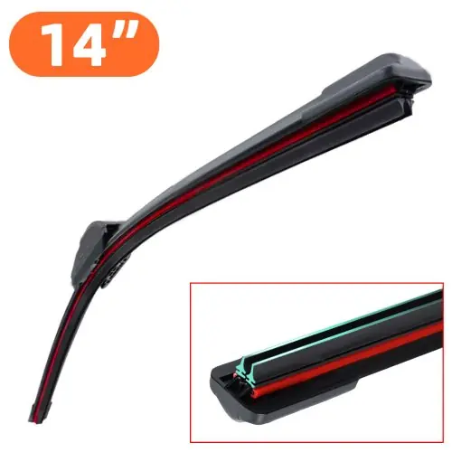 Image de Balai d'Essuie-Glace Universel J-U Double Bande Caoutchouc