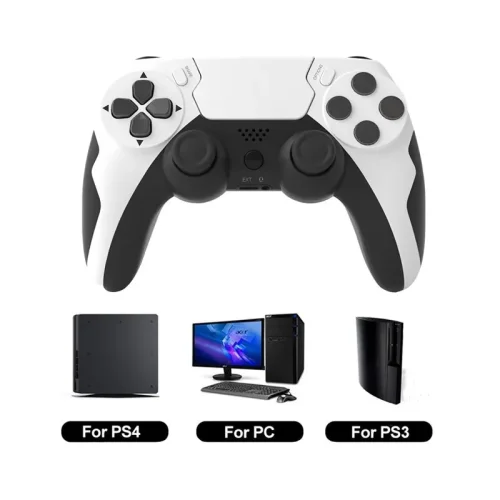 GAMINJA P48 Draadloze Gamepad met Six Axis Gyroscoop Game Controller voor PS4 PS3 Console Wins 7 8 10 Dual Vibration PC Joystick