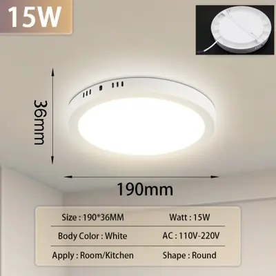 Image de Plafonnier LED Ultra Mince 20W/30W - Éclairage Intérieur Moderne
