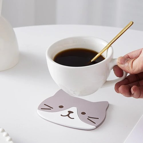 Image de Coussin de Tasse Antidérapant Chat Mignon