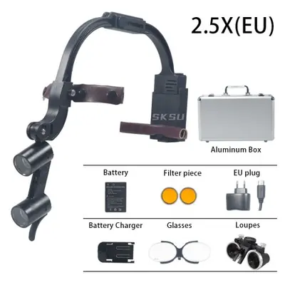 Image de Loupe Dentaire Binoculaire 2.5x-3.5x avec Lumière LED