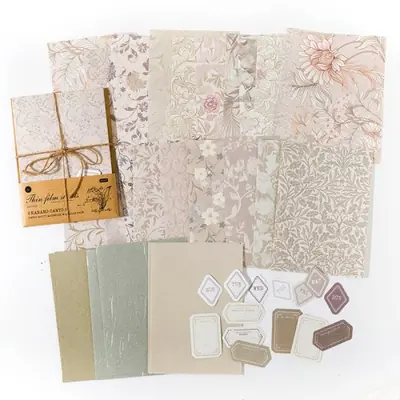 Image de Papier Floral Artisanal - 40 Pièces pour Scrapbooking & Décoration