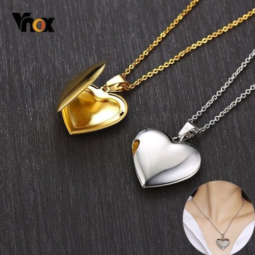 Afbeelding van Licht Hart Medaillon Hanger - Verstelbare Fotolijst Ketting voor Mannen & Vrouwen