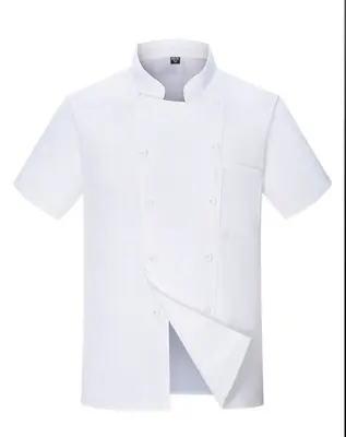 Image de Manteau de Chef Blanc Respirant - Uniforme Professionnel Cuisine