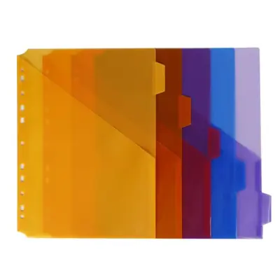 Image de Index A4 5 Couleurs avec Poche et Languettes Nominatives