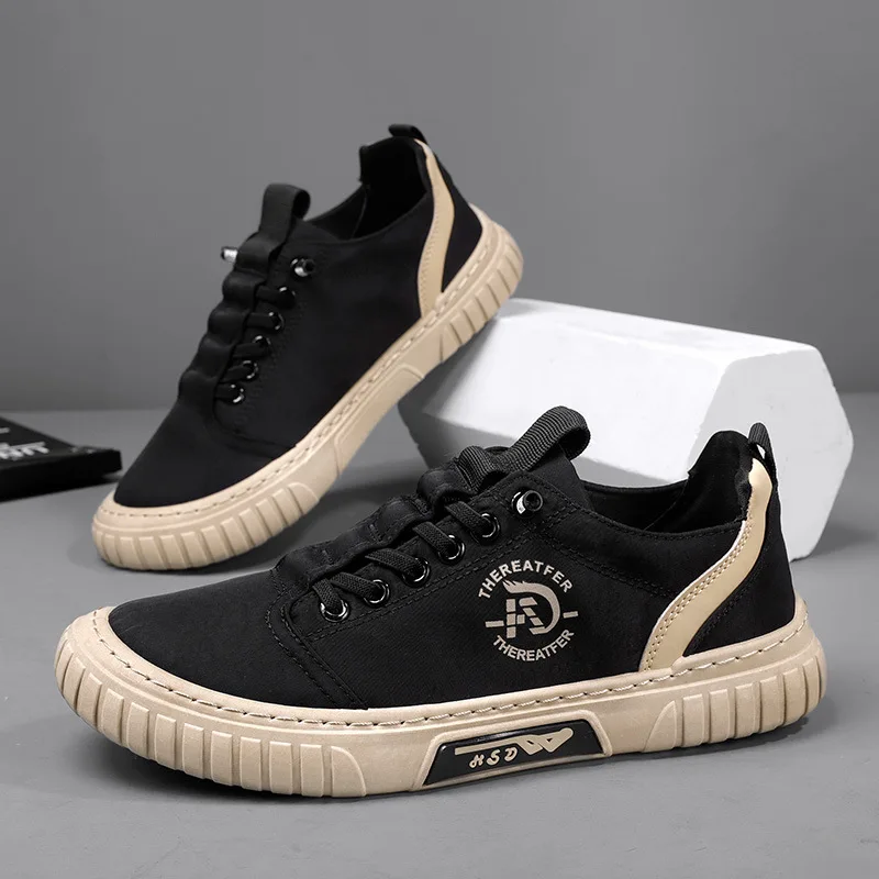 Imagen de 2025Zapatos informales para Hombre, Zapatillas negras transpirables, zapatillas de tenis a la moda p...
