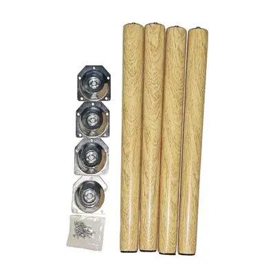 Image de Pieds de Meuble en Bois Imitation - Lot de 4
