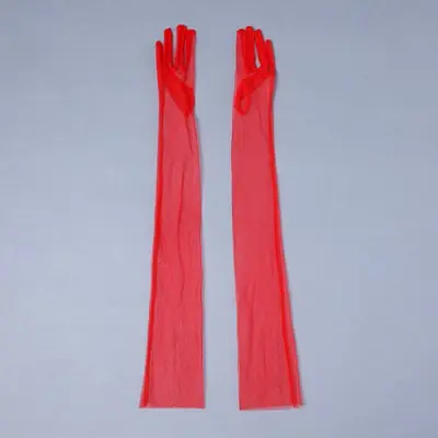 Image de Gants de Mariée Longs Transparent 70cm - Vintage & Élégant