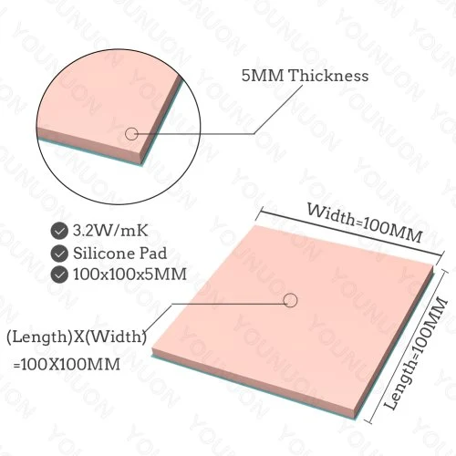 2PCS 100X5MM rosa