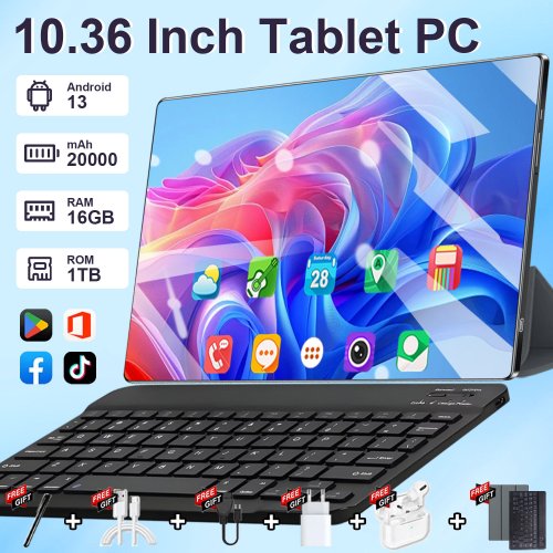 Image of 2026 5G Global Original Android 13 Tablet with 36-Inch Display, 16GB RAM, 1TB ROM, 20000mAh Battery, 14-Core Processor, Wi-Fi & Bluetooth