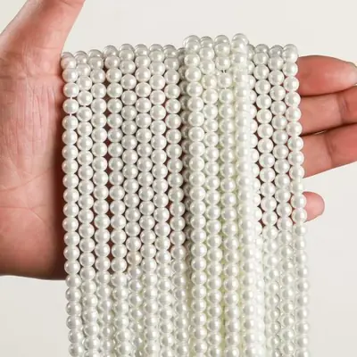 Image de Perles de Nacre Blanche 2-4mm - Pour Bijoux DIY