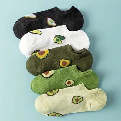 Chaussettes Avocat Kawaii - Style Mignon & Respirant