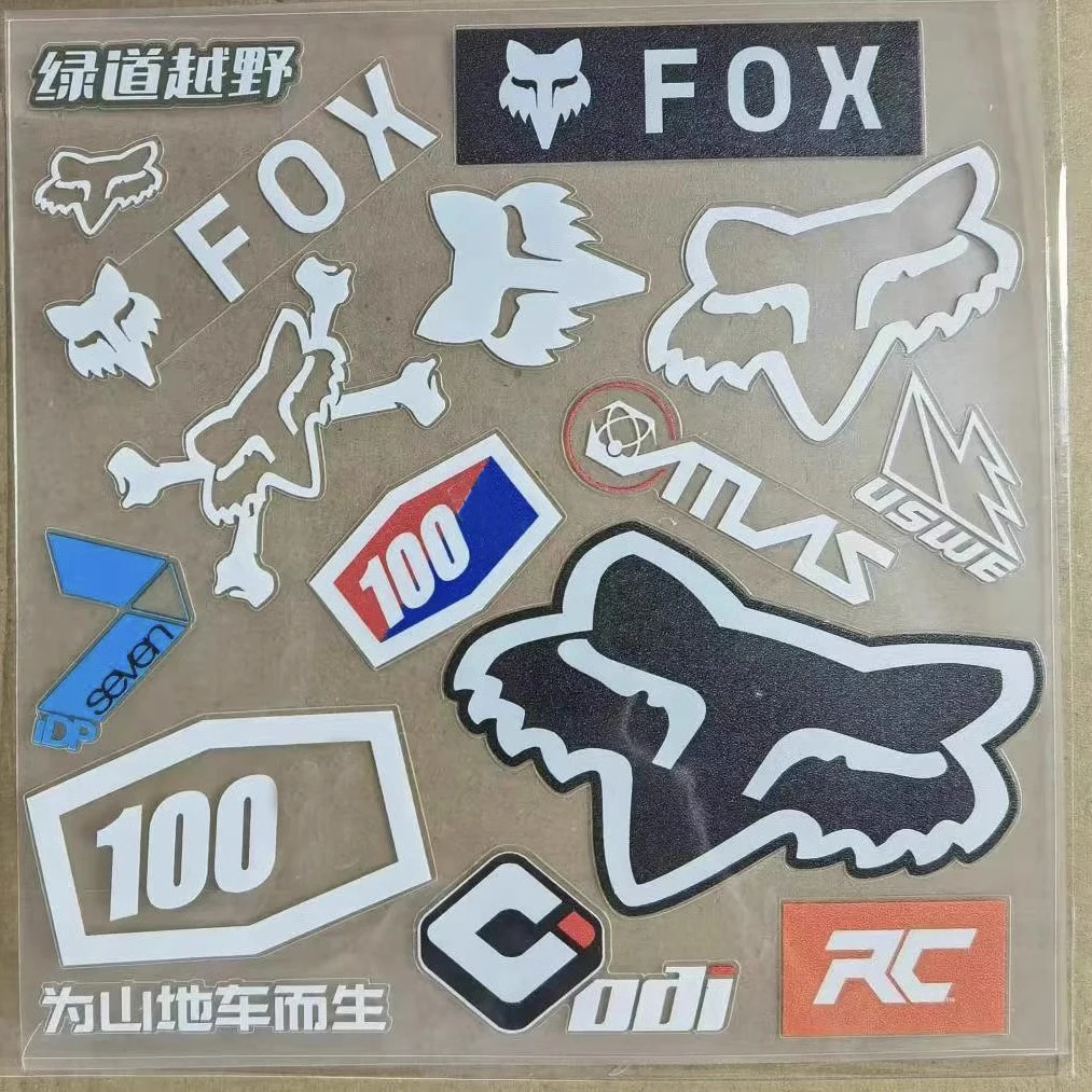 Afbeelding van Reflecterende Fox Stickers voor Motor & Skateboard