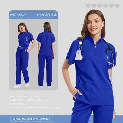 Image de Uniforme Spa Femme - Blouse Respirante & Pantalon Jogging