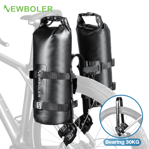Immagine di Borsa per Forcella Anteriore Impermeabile Newboler - Borsa Portatile per Bicicletta, Ideale per Bikepacking e Viaggi in Bici con Ripiano Posterio e Portapacchi