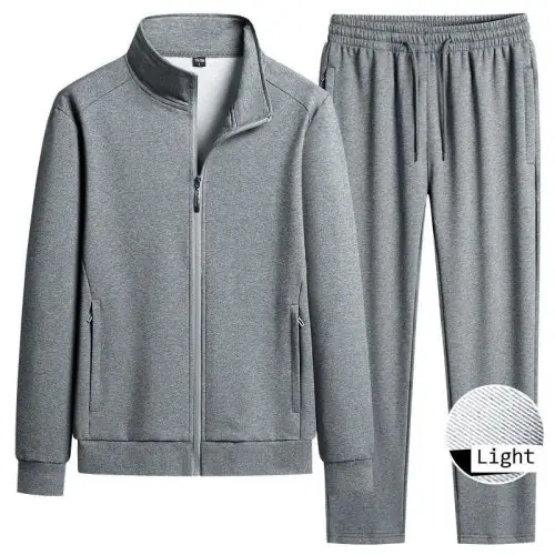 Image de Ensemble Sport Homme 2 Pièces - Sweat Col Montant + Pantalon en Coton