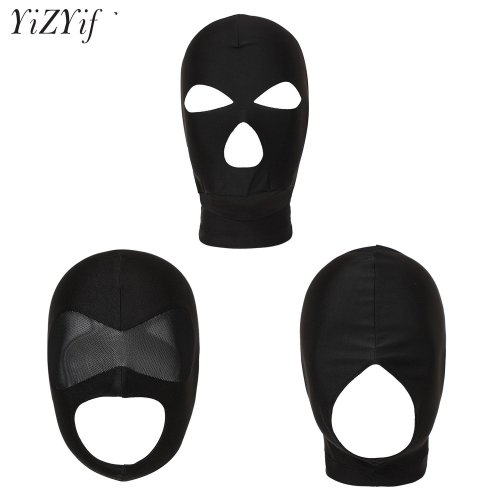 Imagen de Máscara Facial Completa con Capucha Unisex para Cosplay, Halloween y Juegos Tácticos - Diseño con 1, 2 o 3 Agujeros
