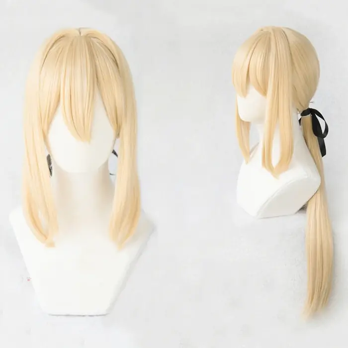 Image de Perruque Cosplay Evergarden - Blonde Clair Résistante à la Chaleur