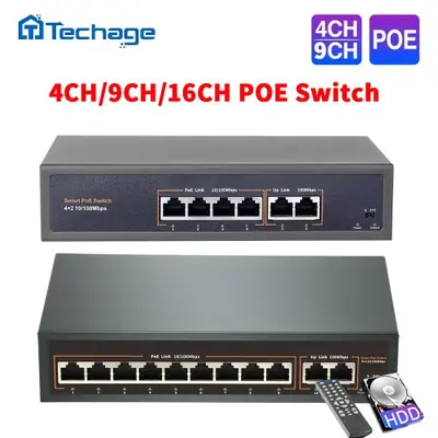 Image de Commutateur PoE 4/8/16 Ports avec Caméra IP WiFi