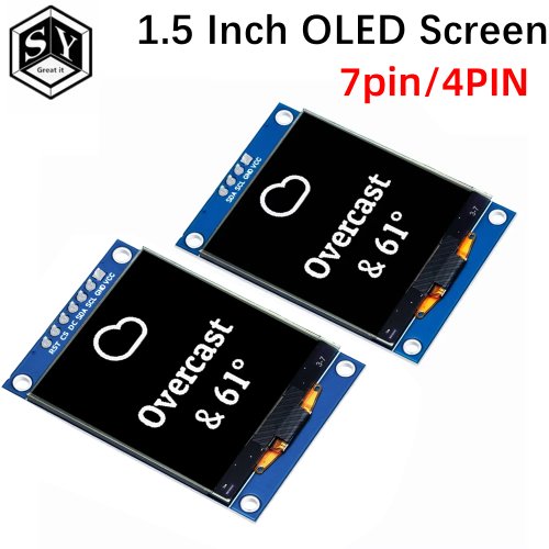 Image de OLED 1.5" 128x128 - Écran Haute Qualité pour Raspberry Pi, Arduino & STM32