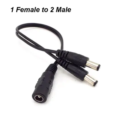 Image de Connecteur CCTV 12V Femelle à 2 Mâles - Alimentation Sécurisée