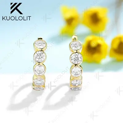 Image de Boucles d'oreilles Moissanite 1ctw - Élégance Classique