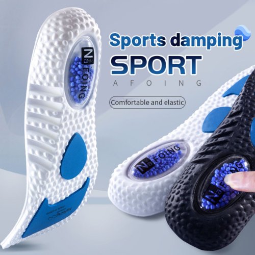 Imagen de Plantillas Deportivas Ortopédicas con Espuma Viscoelástica y Soporte de Arco para Hombres y Mujeres - Absorción de Impacto y Transpirabilidad