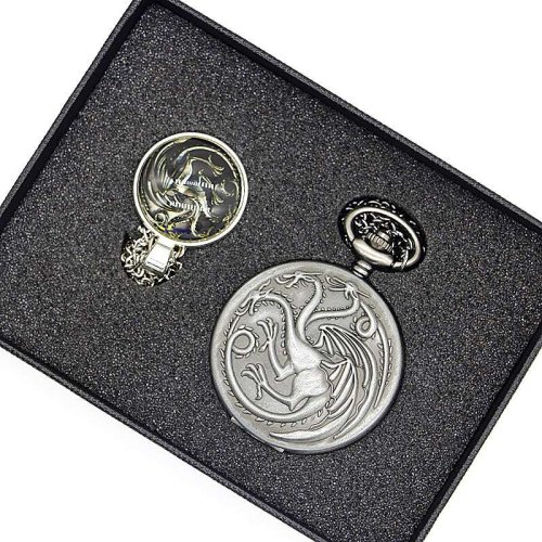 Afbeelding van Retro Bronzen Zakhorloge Set voor Mannen en Vrouwen