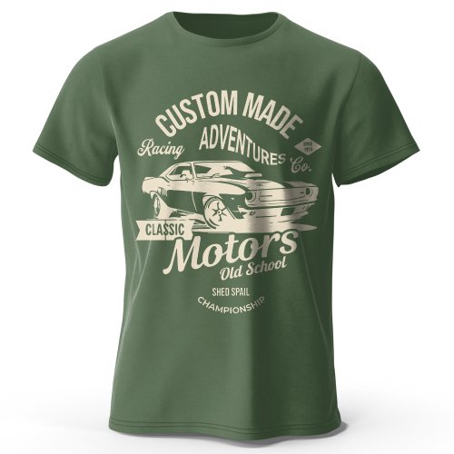 Imagen de Camiseta para Hombre con Estampado de Motores, 100% Algodón, Diseño Vintage de Gran Tamaño, Camisetas Gráficas para la Vieja Escuela, Ideal para Verano, Unisex