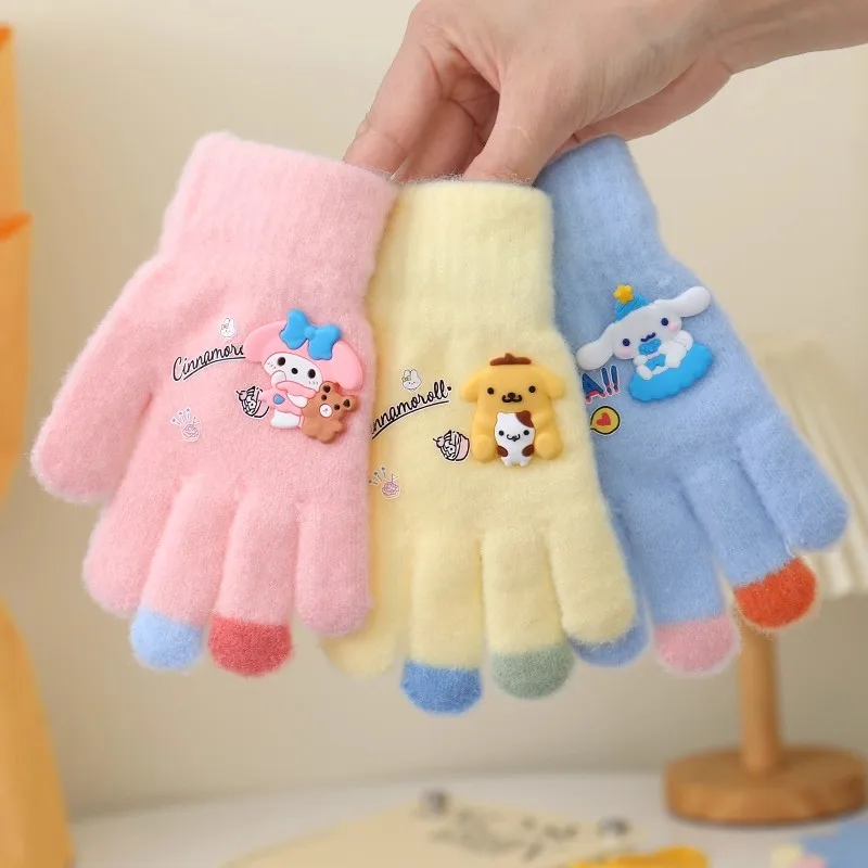Afbeelding van Warm en Schattige Winterhandschoenen met Pluche voor Kinderen - Dikke, Cartoon Handschoenen voor Dagelijks Gebruik
