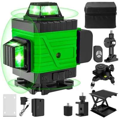 Image de Niveau Laser 3D/4D 16 Lignes - Vert Puissant & Auto-Nivellement