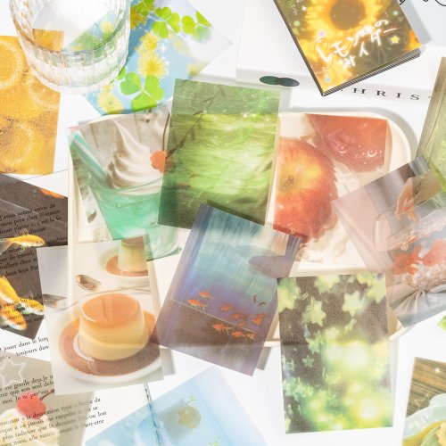 Bild von 20 Blatt Sommer Kunstausstellungsserie – Kawaii Zerreißbares Notizpapier für kreative Collagen, DIY Scrapbooking und ästhetische Lieferungen