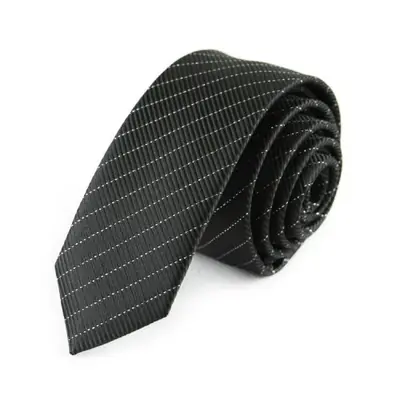 Image de Cravate Homme Élégante 5cm - Noir & Rayures