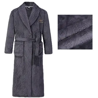 Image de Robe de Nuit Hiver Chaude en Flanelle - Tailles 3XL & 4XL