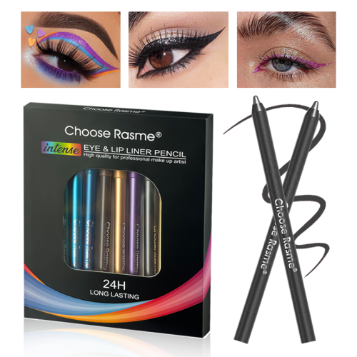Bild von Natürliches 12-Farben-Set mit Glitzer- und Schimmer-Eyeliner-Stiften – Langlebiger blauer Eyeliner-Stift für sanfte, vielseitige Anwendung