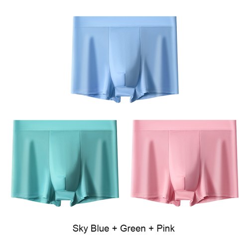 Imagen de 3 uds ropa interior de talla grande Boxer para hombre calzoncillos Boxer suaves transpirables para h...