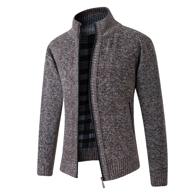 Afbeelding van Herren Gebreide Wollen Ritsvest Trui 2025 – Casual Herfst-Winter Jas voor Mannen, Warme en Stijlvolle Mannelijke Sweater