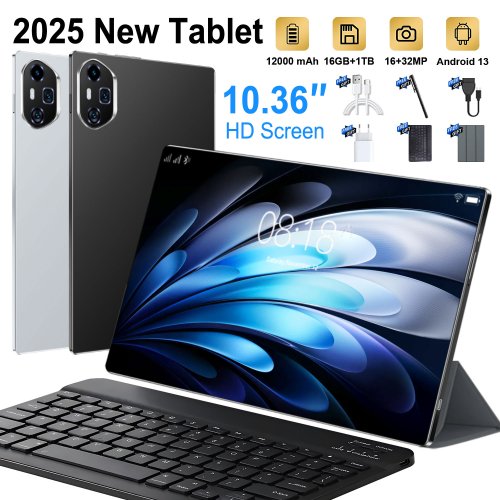 Image of 2025 10.36-Inch Android 14 Tablet PC with Snapdragon 8 Gen 2, 16GB RAM, 1TB Storage, 4K HD Display, 5G WiFi, Bluetooth, 20000mAh Battery – Premium Performance Tablet for Work and Entertainment