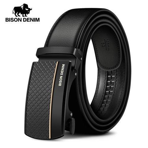 Imagen de Cinturón de Cuero Genuino para Hombre con Cierre Automático – Diseño Elegante y Duradero de Alta Calidad