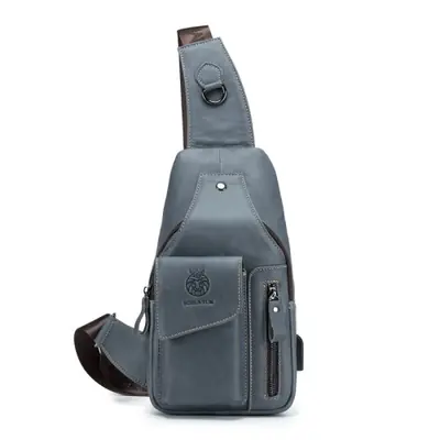 Image de Sac de Poitrine Homme Cuir - Style Décontracté & Élégant
