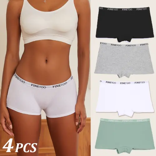 Image de Boxers Coton Sans Couture - 4 Pièces Confortables