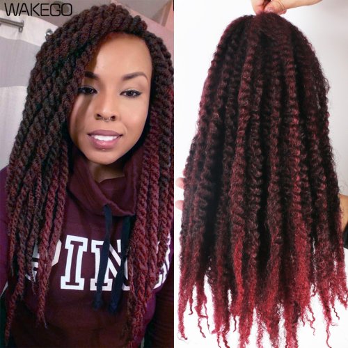 Image de Extensions Cheveux Marley Tresses Ombre - Synthétiques Afro Crépus
