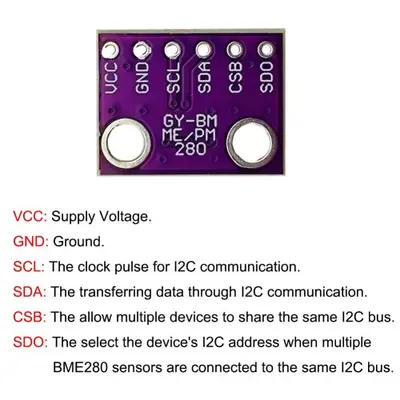 Image de Capteur BME280 Température, Humidité & Pression - Module I2C 3.3V