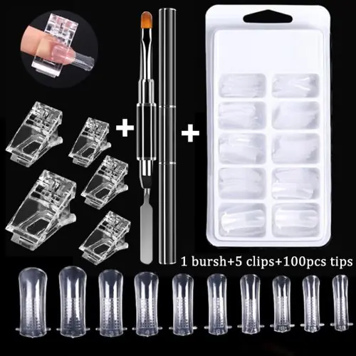 Image de Kit Ongles Faux Complet - 100 Pièces pour Manucure Pro