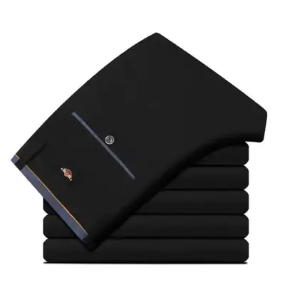 Image de Pantalon Homme Slim Fit Élastique - Noir & Bleu