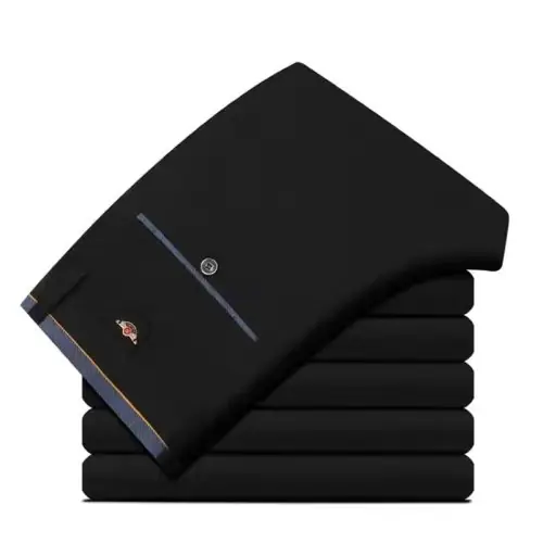 Image de Pantalon Homme Slim Fit Élastique - Noir & Bleu