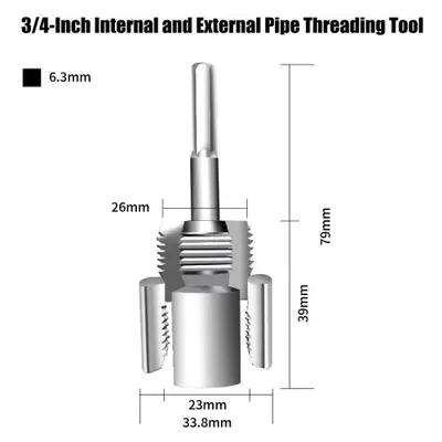 Image de Outils de Filetage Tuyaux PPR 1/2 & 3/4 - Taraud Intérieur/Extérieur + Coupe-Fil