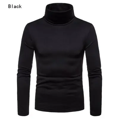 Image de Pull Homme Col Roulé Thermique - Hiver & Automne