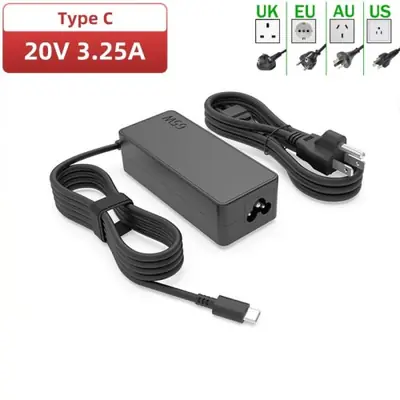 Image de Chargeur USB-C 65W pour Lenovo ThinkPad X270, X280, T580